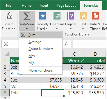 Одним из быстрых и простых способов добавления значений в Excel является использование   AutoSum   ,  Просто выберите пустую ячейку прямо под столбцом данных